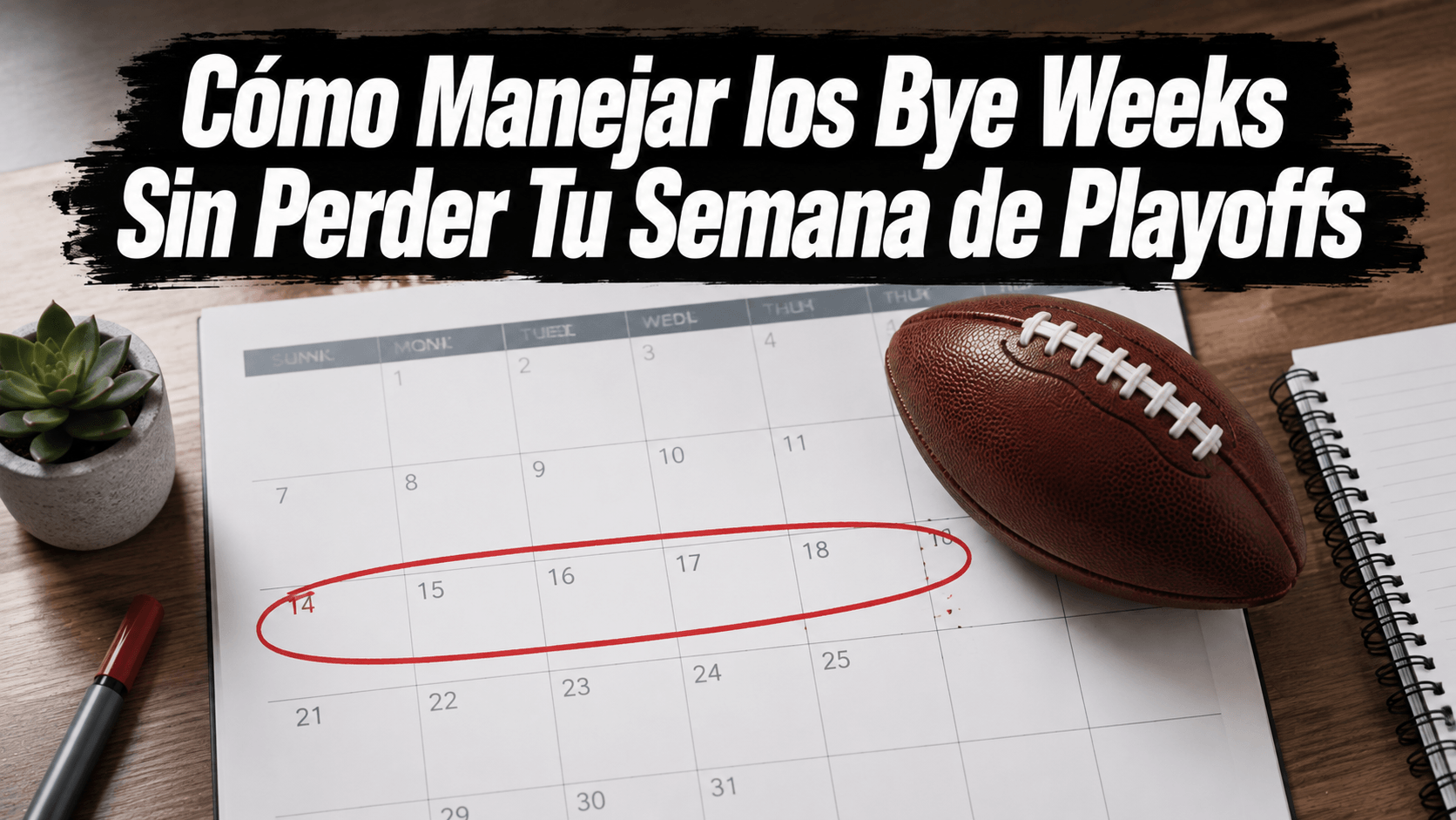 Cómo Manejar los Bye Weeks Sin Perder Tu Semana de Playoffs